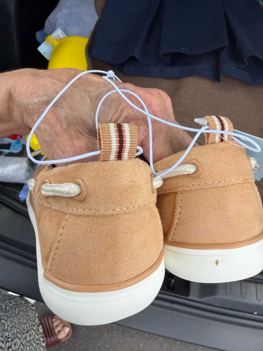 Cat & Jack Kids' Tan Suede Moccasin Boat Shoe size 1NWT2 pair available